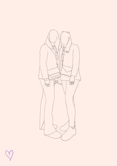 Illustratie vriendinnen