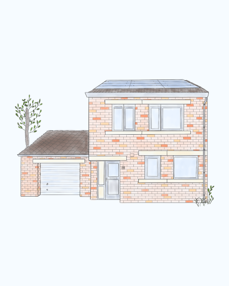 Illustratie nieuw huis