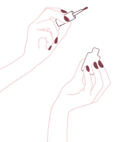 Illustratie nagellak brand