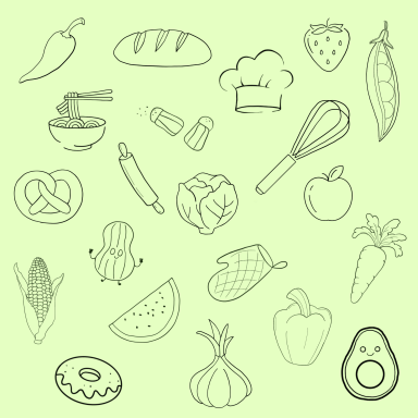 Illustratie kookobjecten